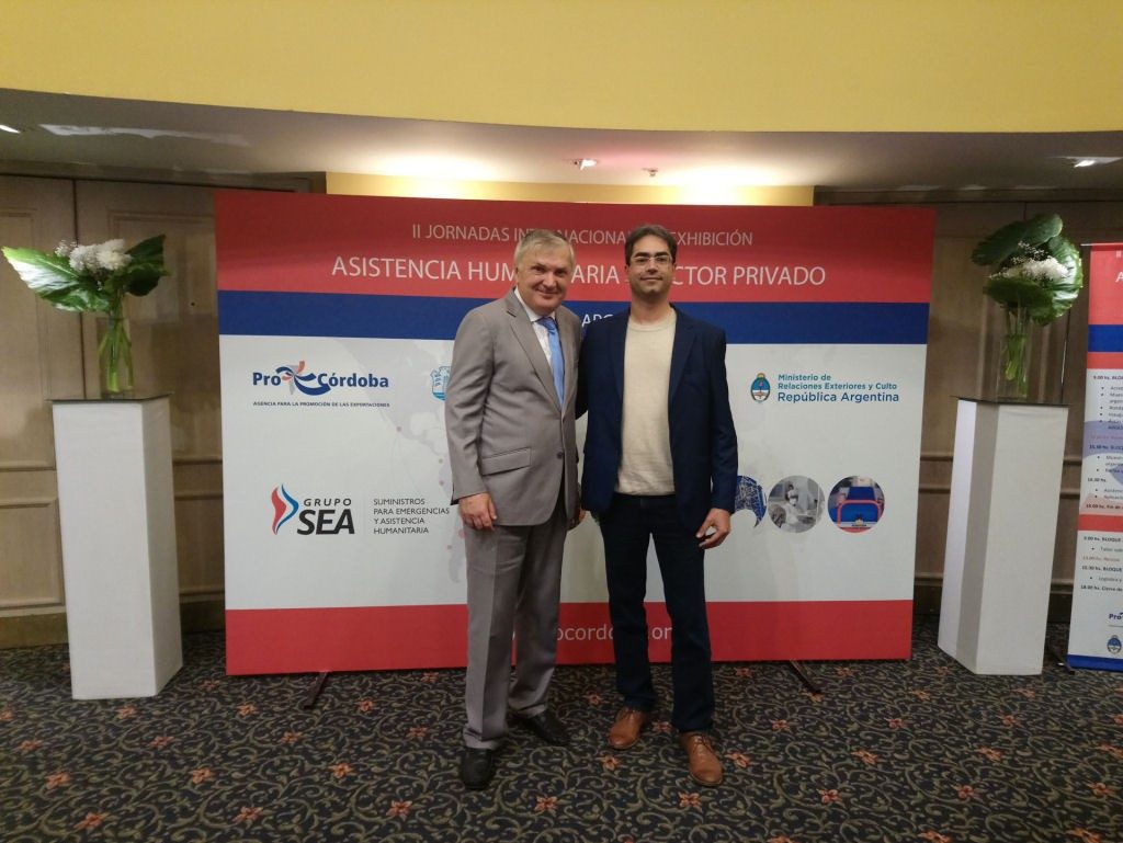 Dmitri Dovgopoly Director de Compras de la ONU, Marcos Vega Director MVCONSULTING S.A.
